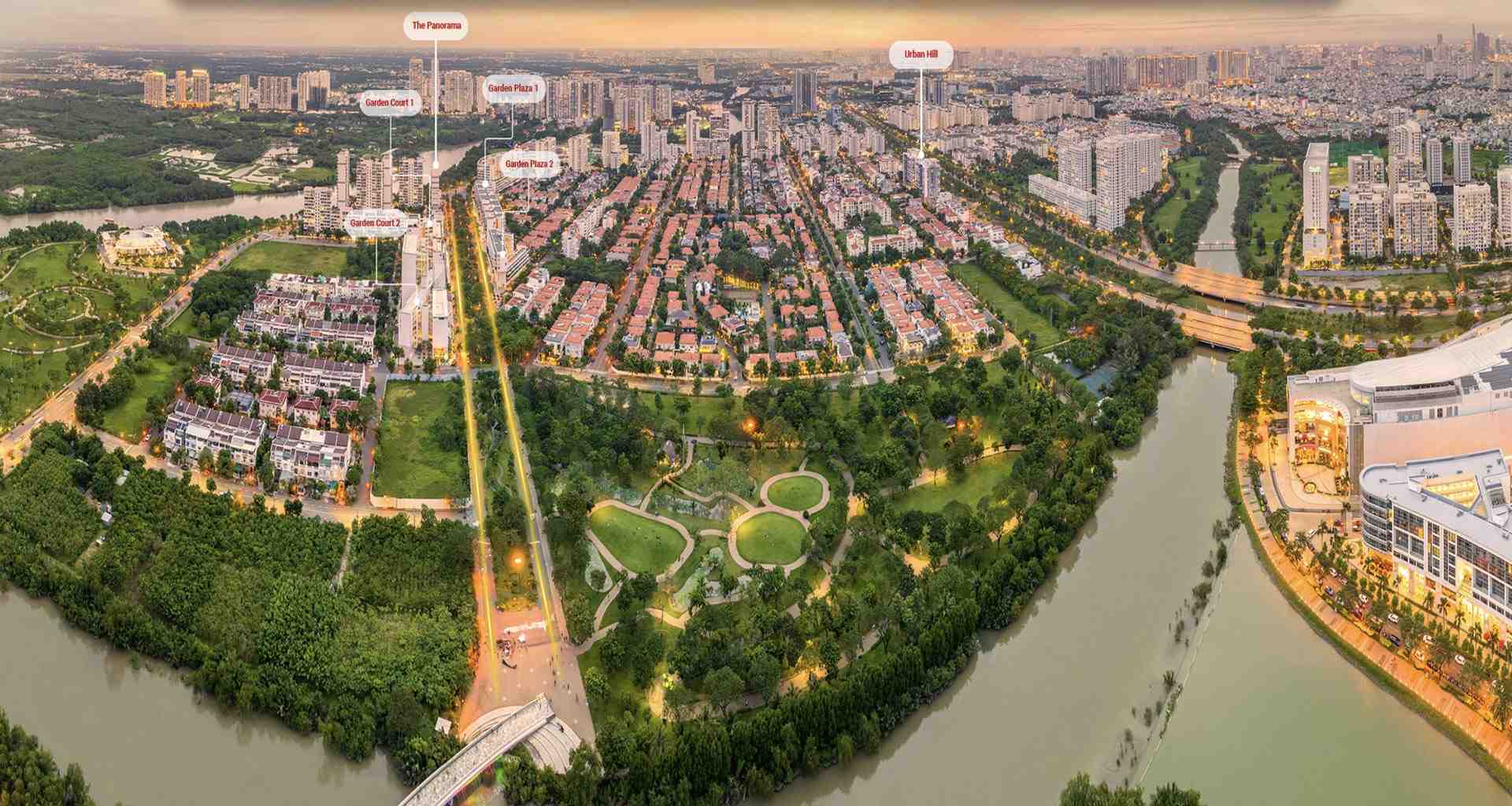 Tổng thể Phú Mỹ Hưng Khu Cảnh Đồi